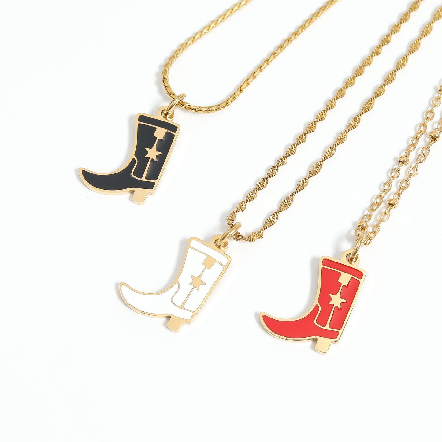 Collier chaîne satellite en acier inoxydable