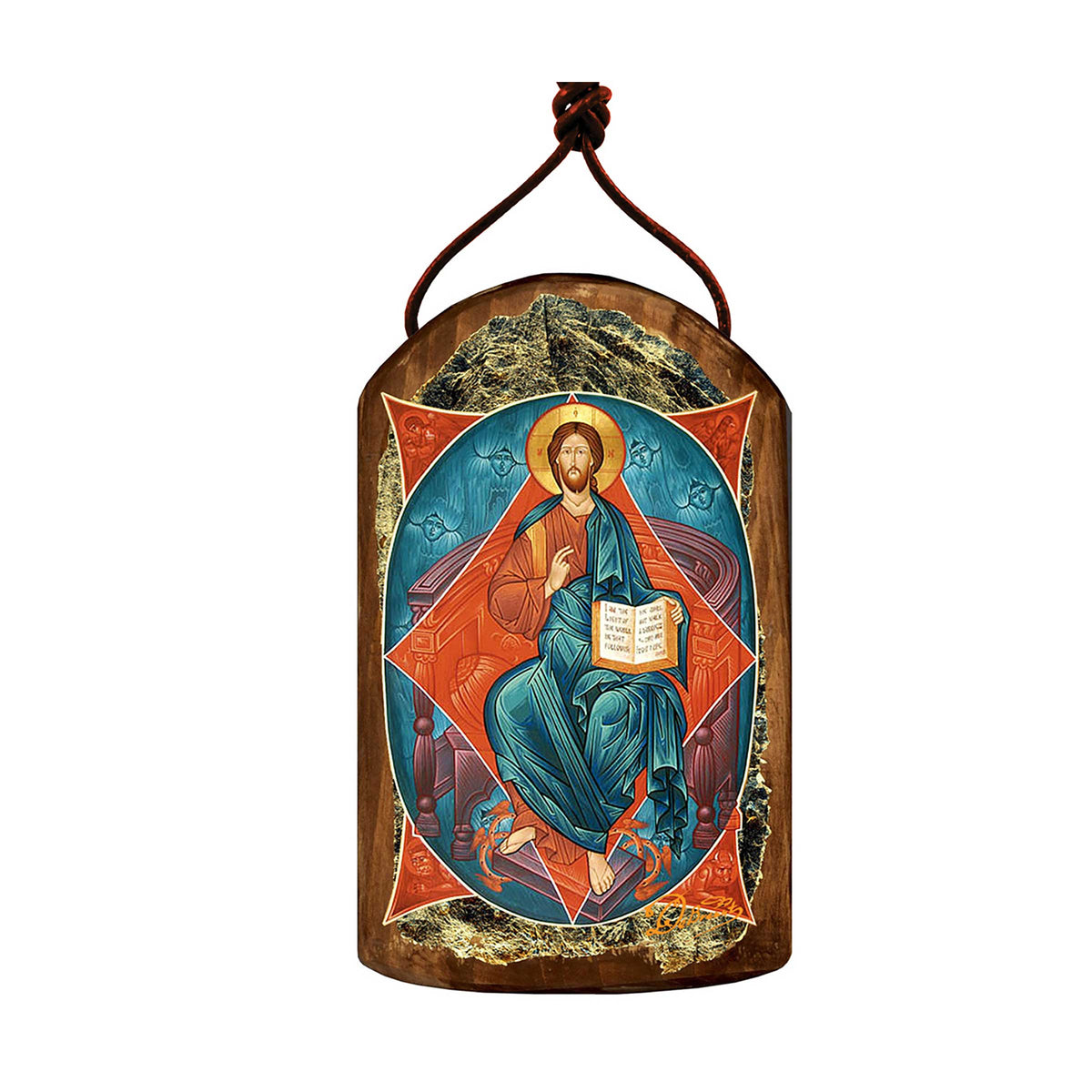 Jesus Religious Orthodox Sacred Icon Ornament - Inspirational Icon Decor - 87047