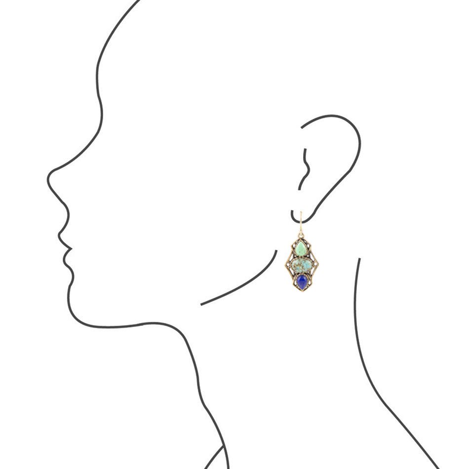 Blue Hues Multi Stone Earring