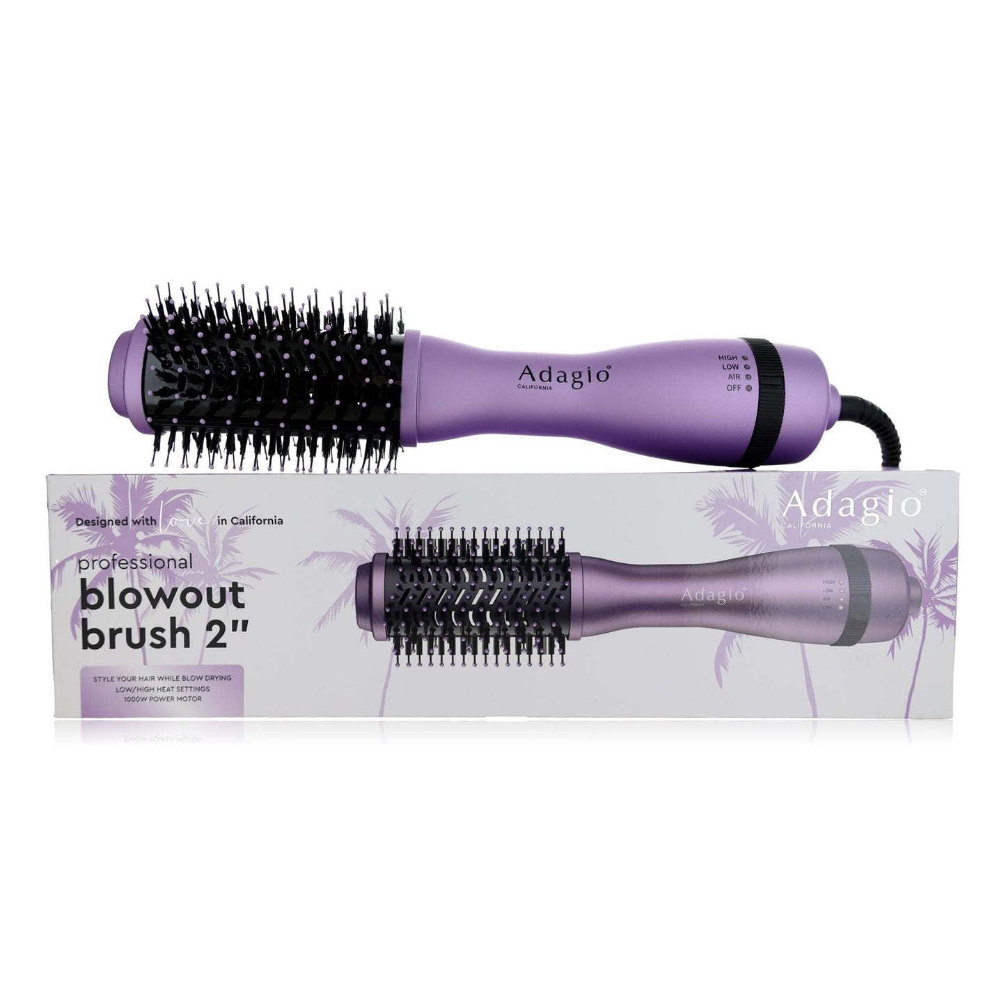 Adagio 2" Professional Blowout Brush - Lavender