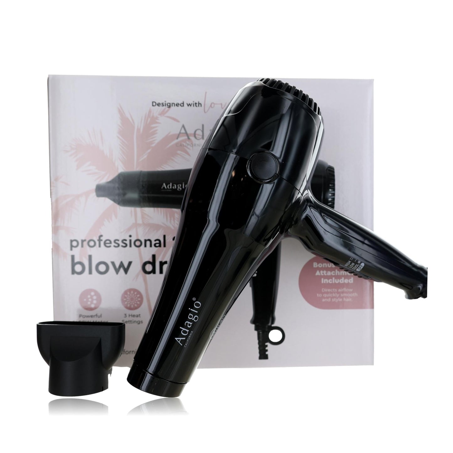 Adagio Professional 2500 Blow Dryer - Black