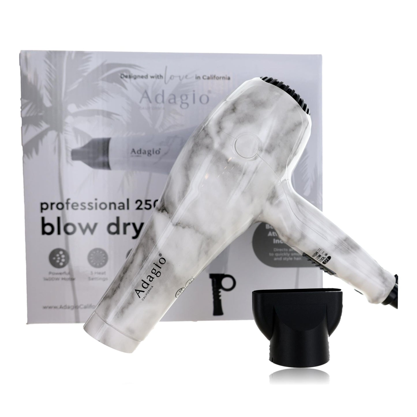 Adagio Professional 2500 Blow Dryer - Marble