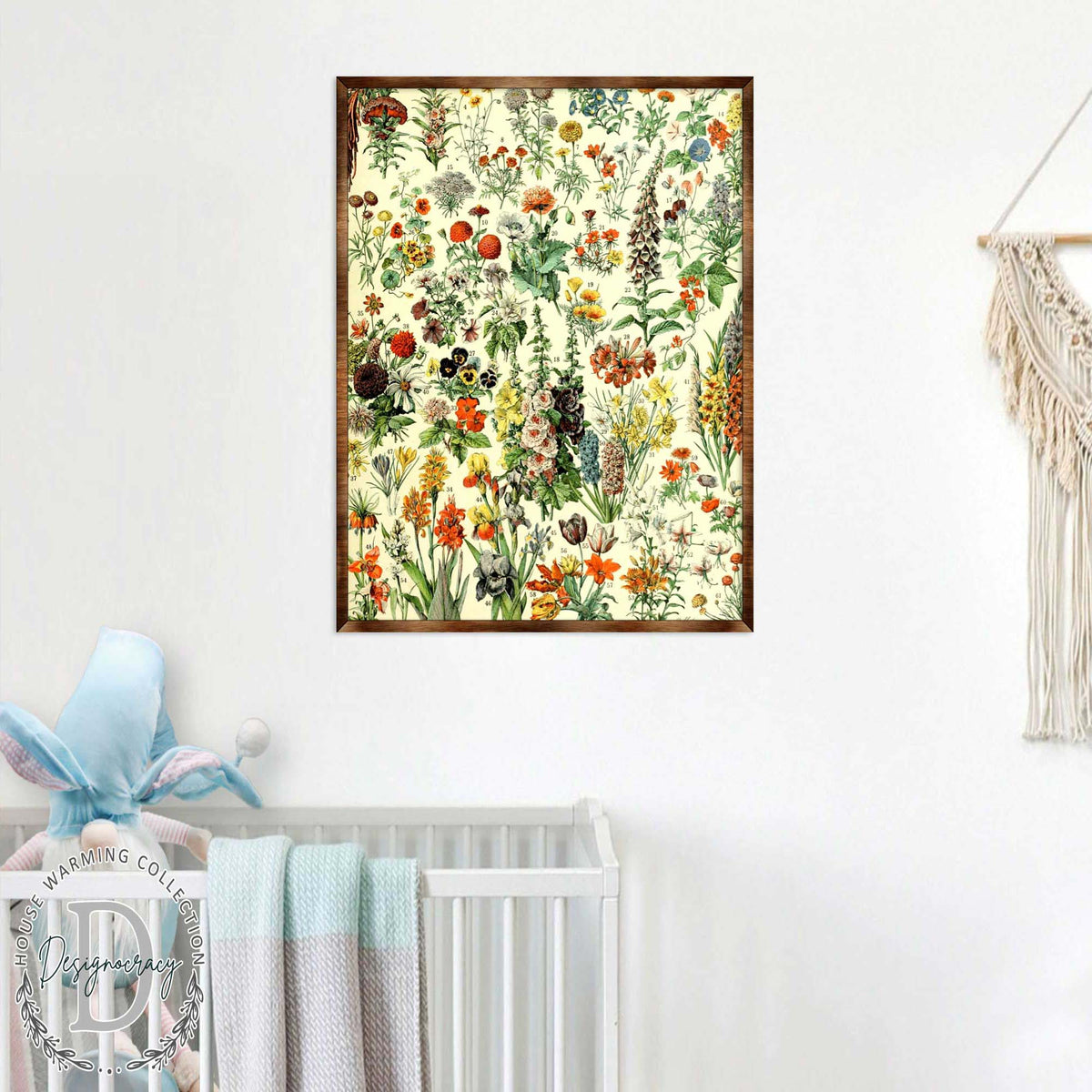 Flowers Montessori Wooden Poster - Homeschool I Educational Poster - Classroom Decor - Aesthetic - 310222