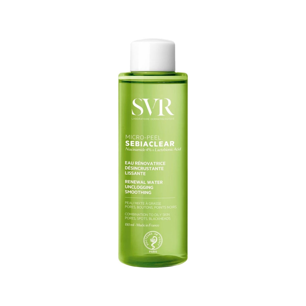 SVR Sebiaclear Micro Peel: Pore Tightening Toner with Salicylic & Niacinamide for Blackhead & Acne Treatment, Refining & Exfoliating Skin Texture