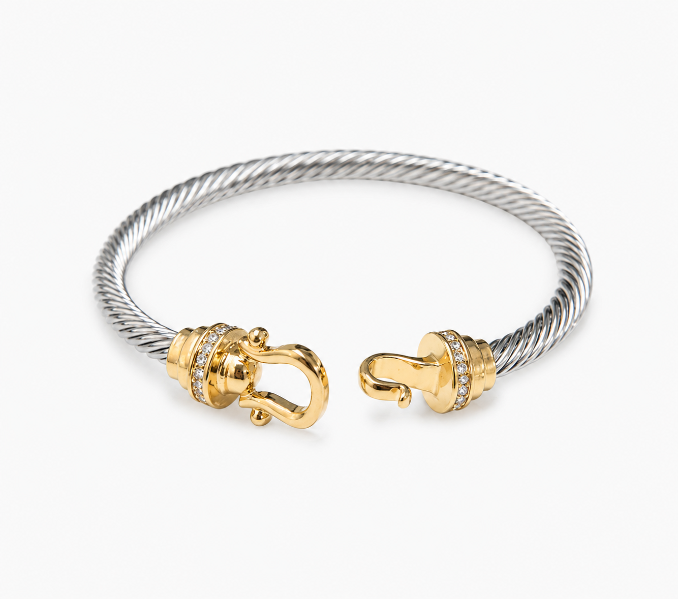 Bracelet en câble tressé avec boucle