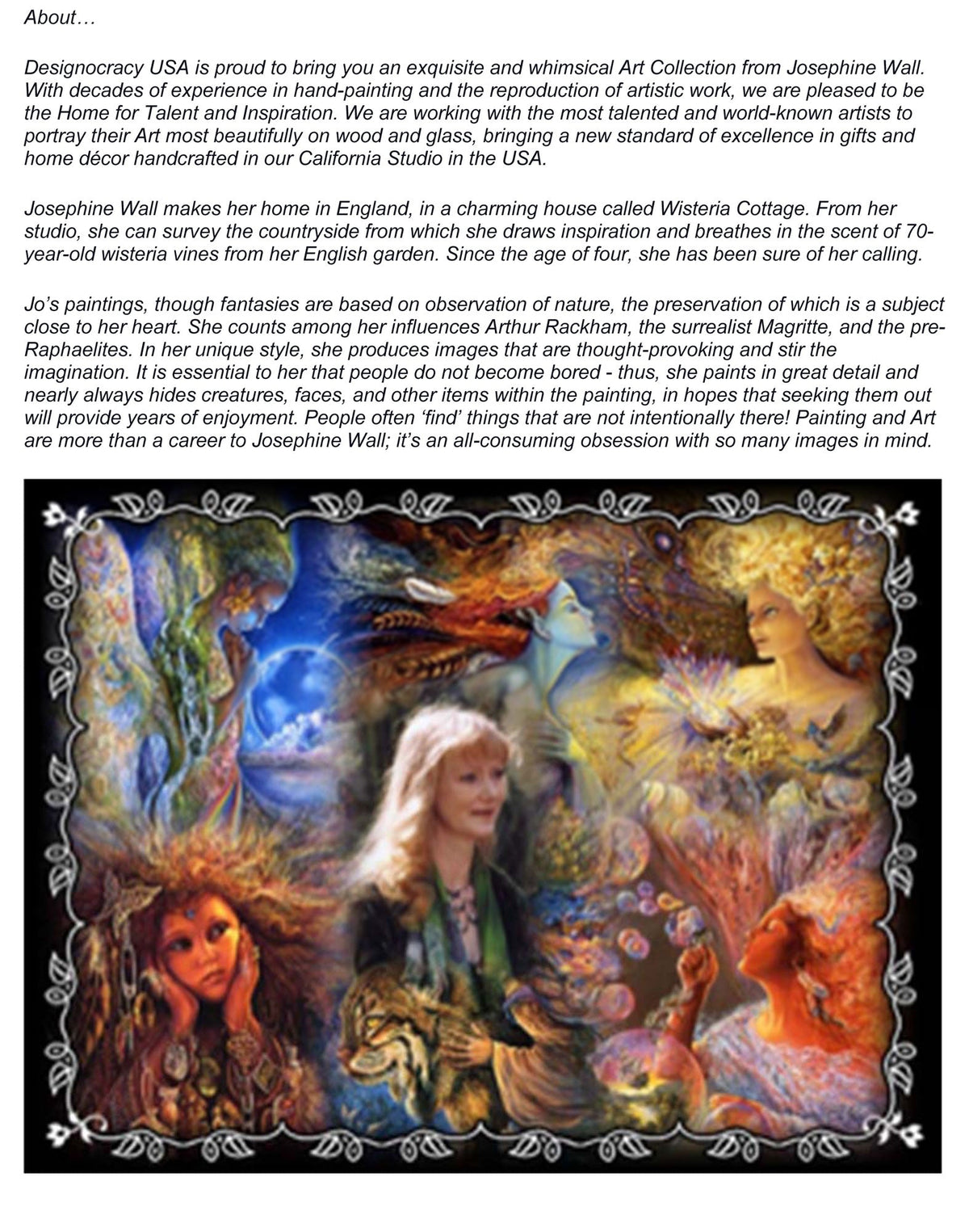 Once in a Blue Moon Fantasy Wooden Wall Art by Josephine Wall - Fantasy Decor - 852122-JW