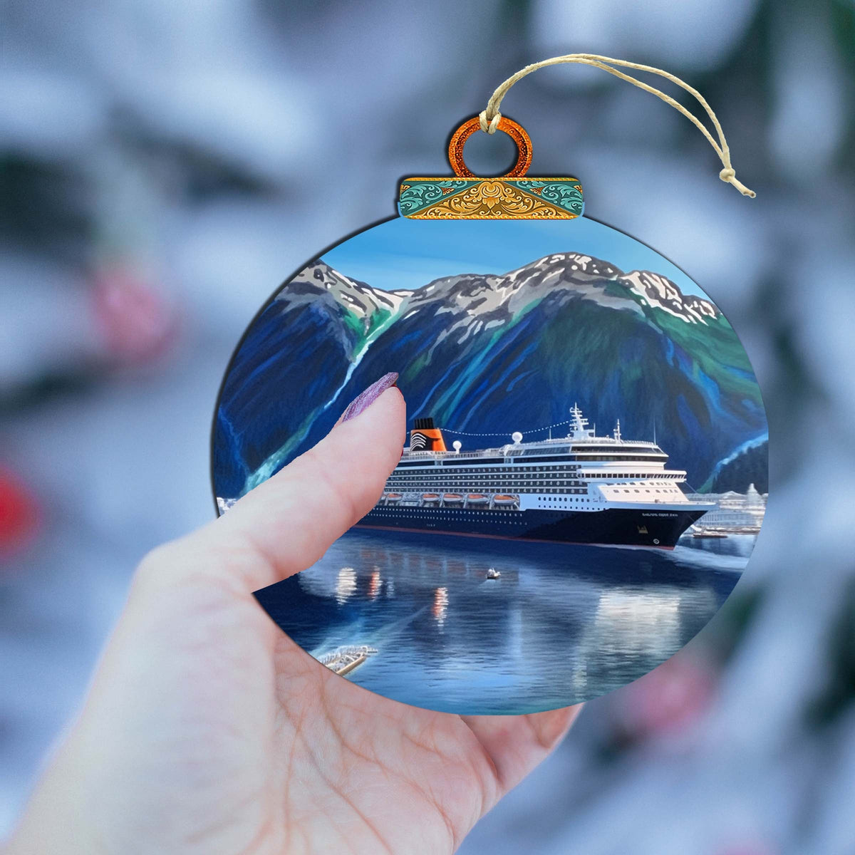 Alaskan Summit Cruise Wooden Ornaments by G.Debrekht - Wildlife Holiday Decor - 870067