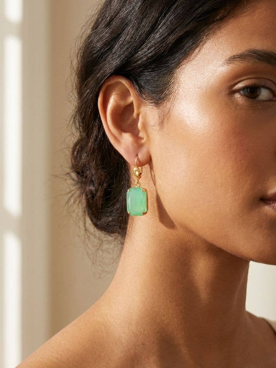 Boucles d'oreilles pendantes cloutées Kathleen de Sorrelli