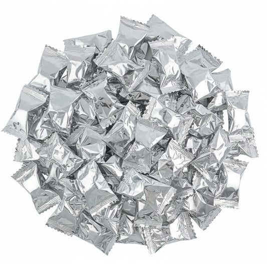 220ct Silver Wrapped Buttermints – Individually Wrapped Butter Mints for Weddings, Candy Buffets & Thank You Treats