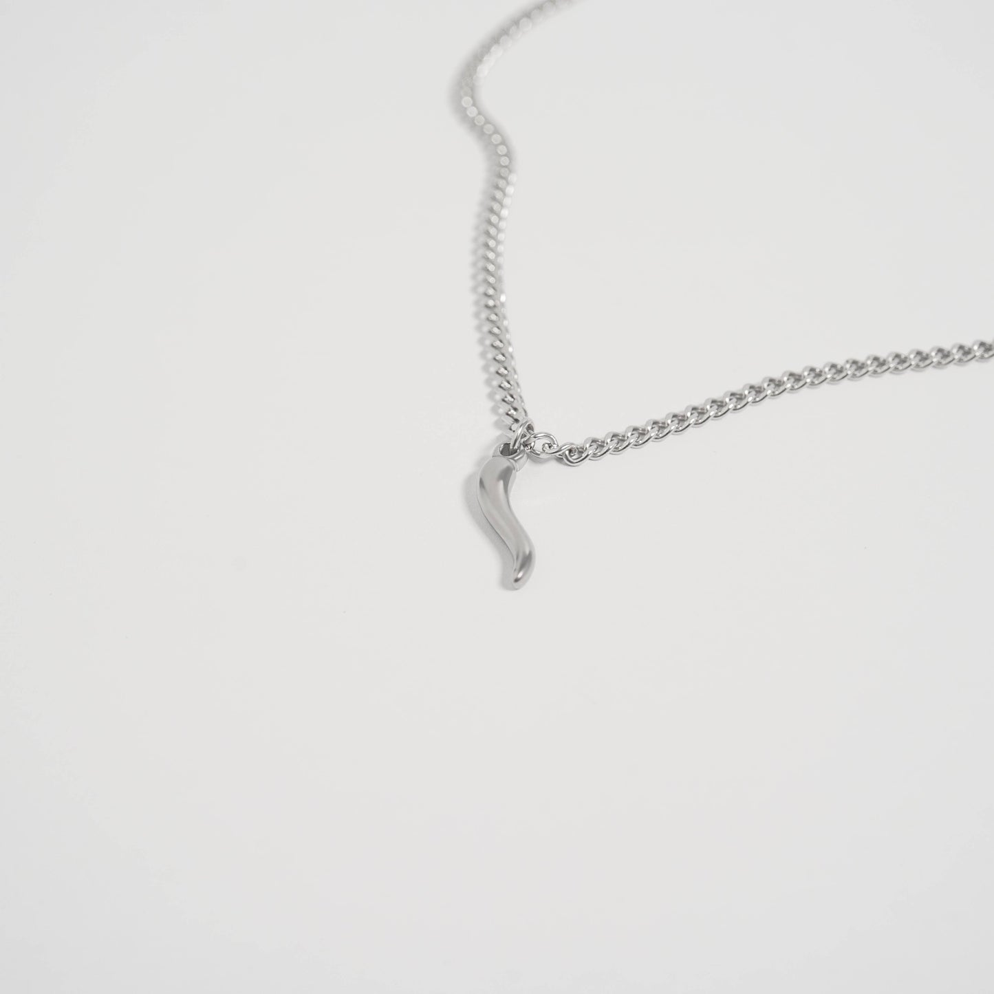 Collier chaîne maille gourmette en acier inoxydable