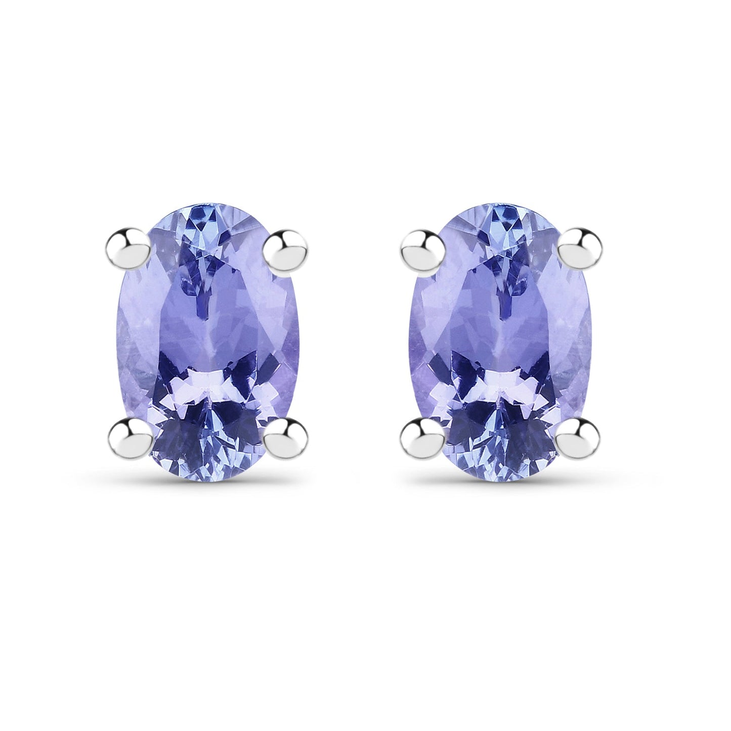 0.88 ct. Genuine Tanzanite .925 Sterling Silver Earrings