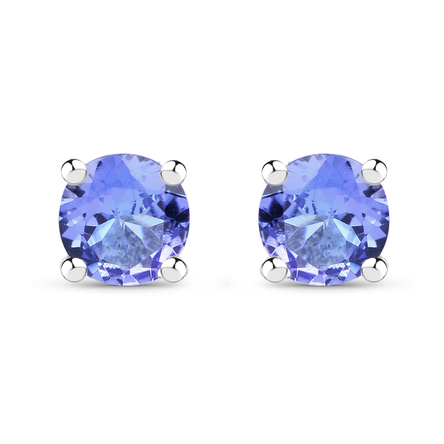 0.46 ct. Genuine Tanzanite .925 Sterling Silver Earrings for women