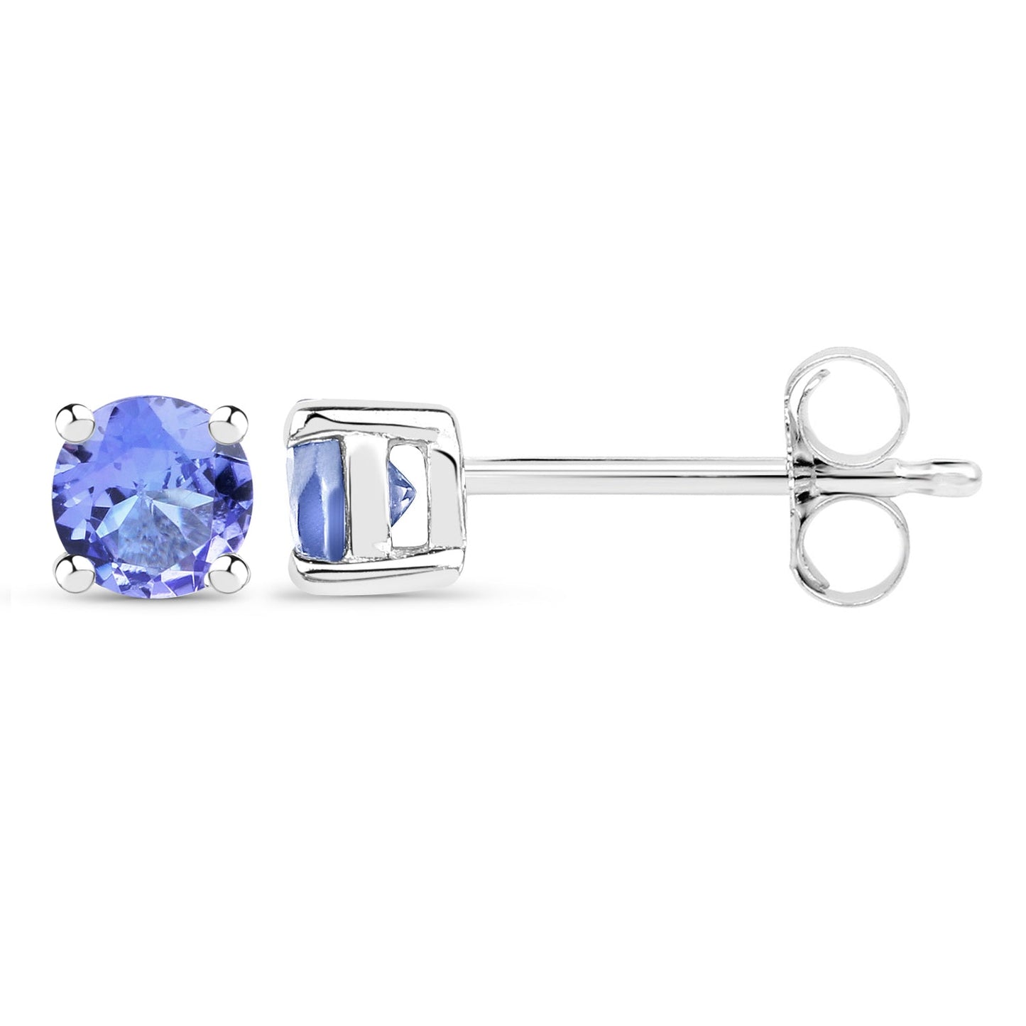0.46 ct. Genuine Tanzanite .925 Sterling Silver Earrings for women
