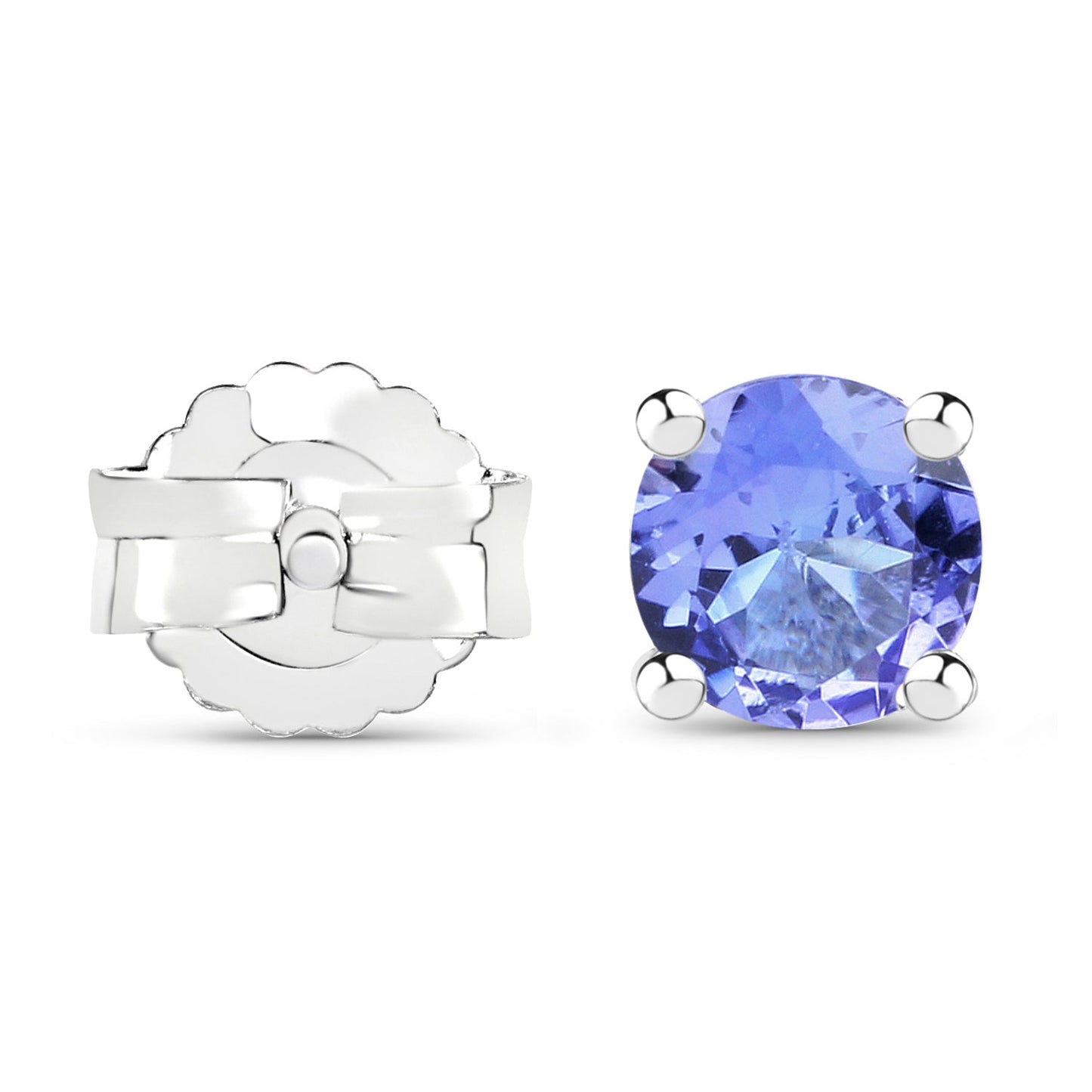 0.46 ct. Genuine Tanzanite .925 Sterling Silver Earrings for women