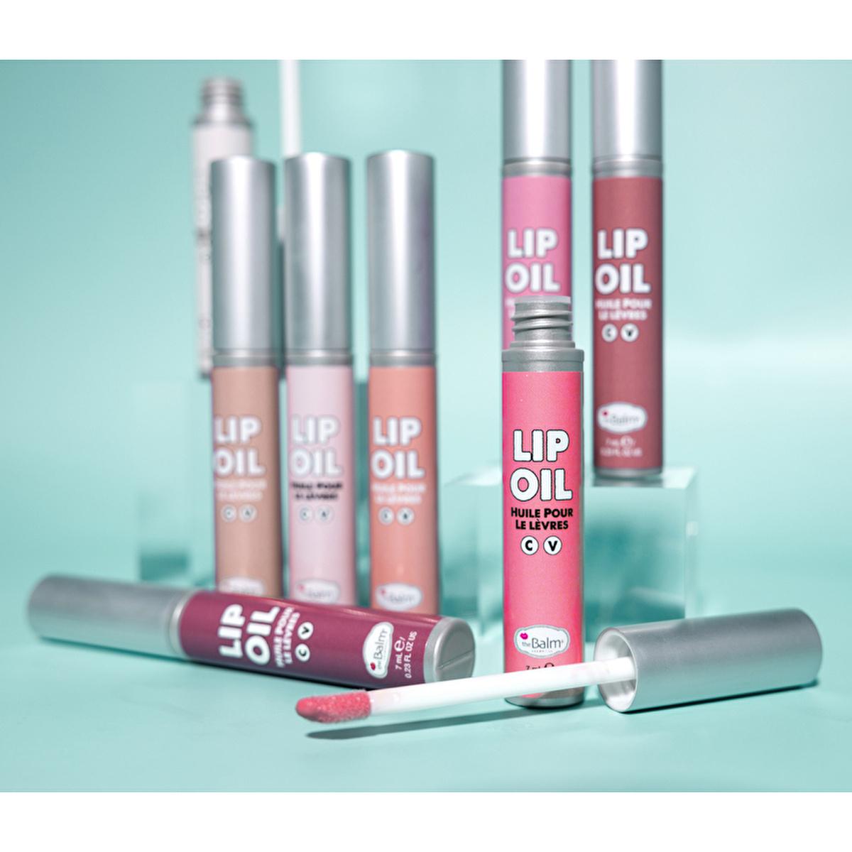 theBalm Too Slow, Mauve Over Lip Oil: Hydrating, Non-Sticky Gloss for a Healthy, Plump Look - Long-Lasting Color & Subtle Tint