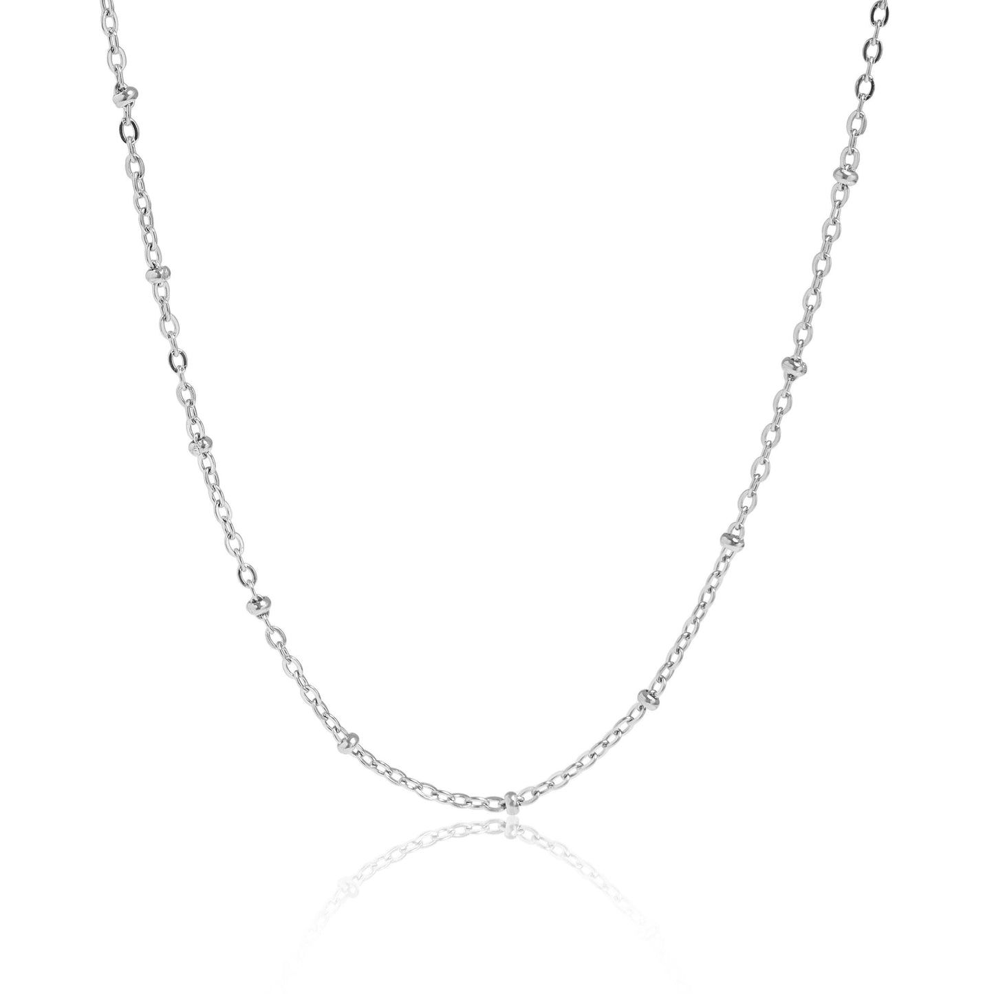Collier chaîne satellite en acier inoxydable