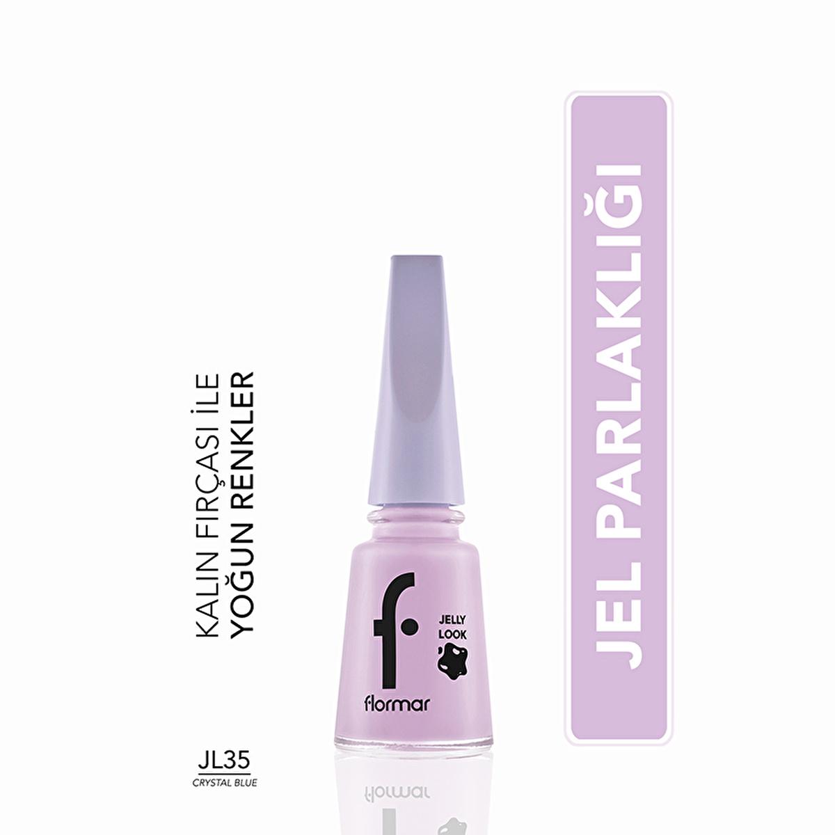 Flormar Jelly Look Nail Polish - Highly Pigmented Gel Finish, Long-Lasting Wear, Trendy Colors