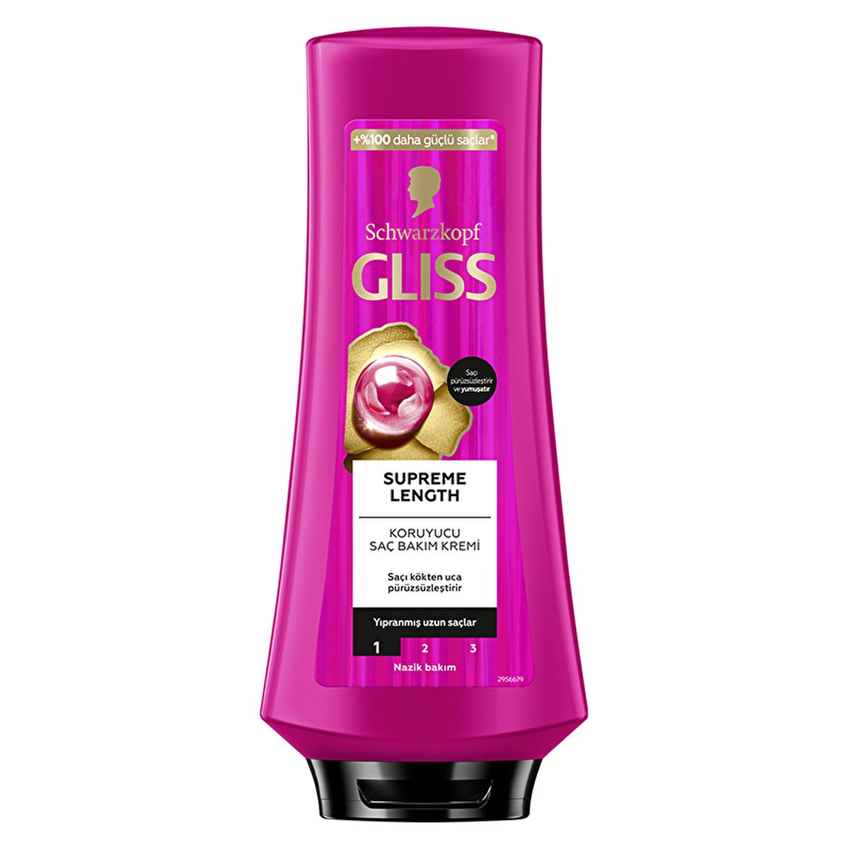 Gliss Supreme Length Hair Cream 12.18 fl oz - Nourishing & Moisturizing for Long Hair