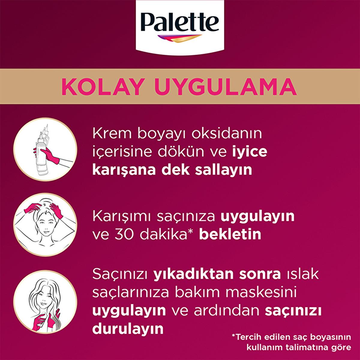 Palette Deluxe Dark Ash Blonde Hair Dye: Long Lasting Color & Shine, Deep Conditioning Micro Oils (Koyu Kumral Sa� Boyasõ)