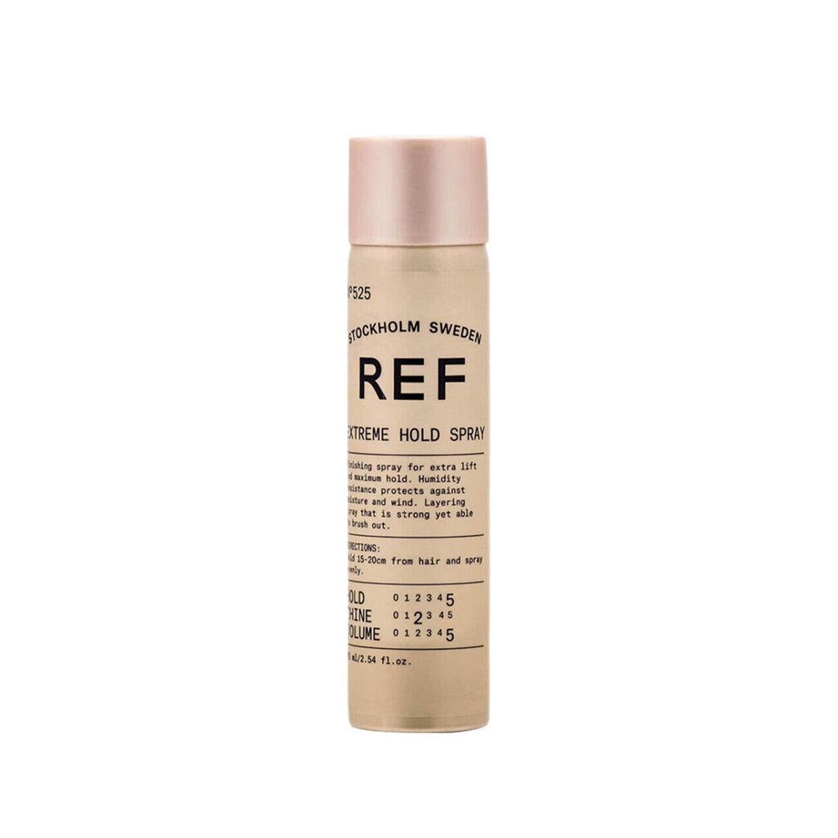 REF Extreme Hold N°525 Strong Hold Hair Spray 75 ml - Long-Lasting Styling for Unruly Hair