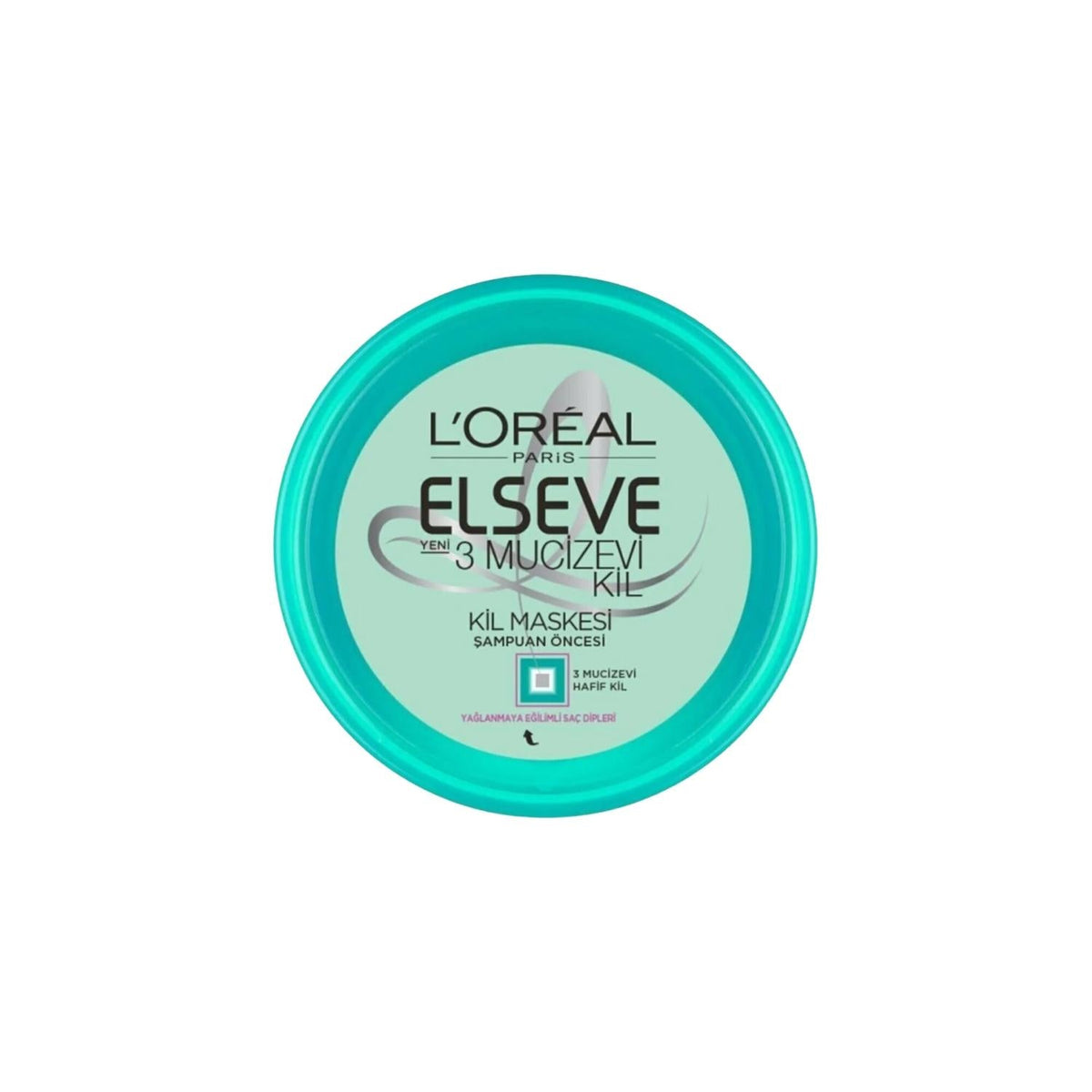 Loreal Paris Elseve 3 Mucizevi Kil Hair Mask - Nourishing Pre-Shampoo Treatment for Healthy Hair
