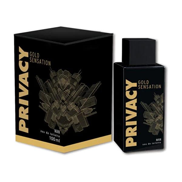 Privacy Men's Perfume EDT Gold Sensation - Long Lasting Woody Spicy Fragrance for Men