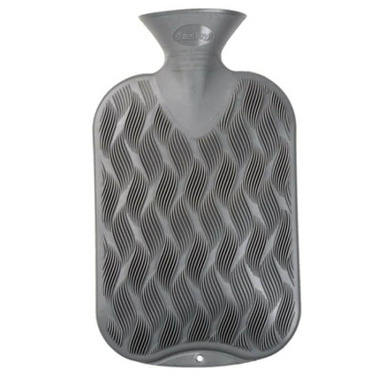 Fashy Grey Wave Pattern Hot Water Bottle for Warmth