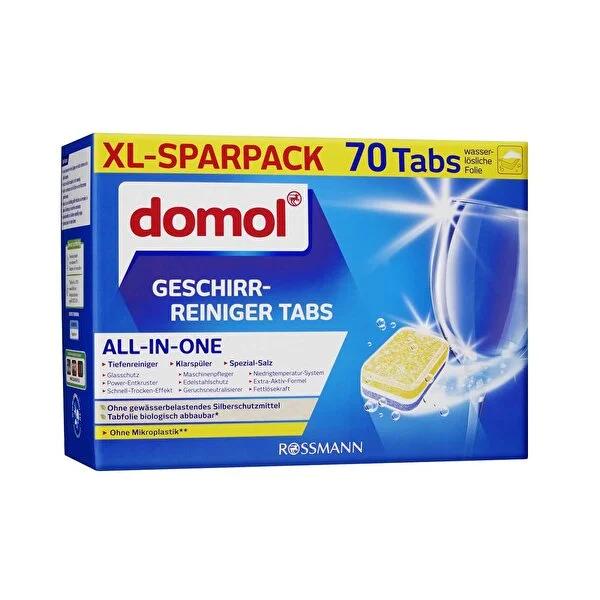 Domol All in One Dishwasher Tablets - 70 Count | Effective Dish Cleaning & Odor Neutralizing