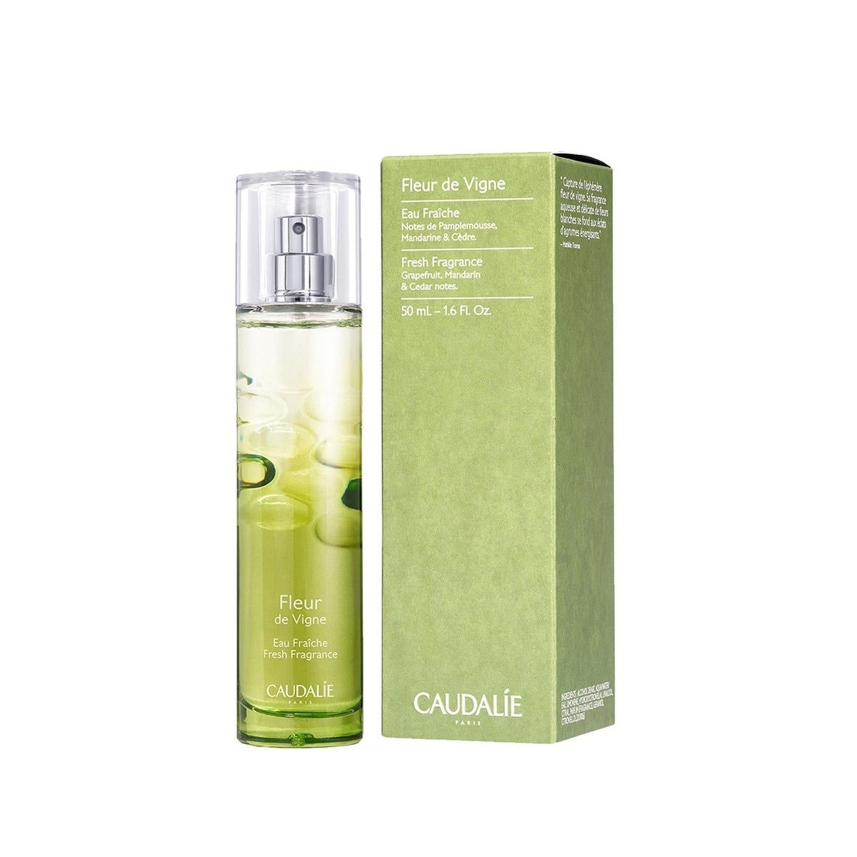 Caudalie Fleur de Vigne Fresh Perfume for Women - 50 ml Premium Fragrance with Natural Botanicals