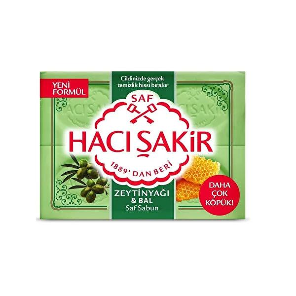 Hacõ _akir Olive Oil & Honey Bar Soap: Natural Moisturizing Turkish Soap for Dry Skin (4 x 150g)