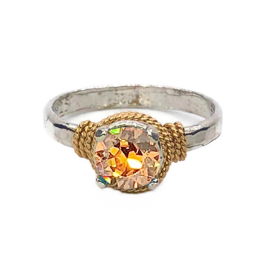 Hand Hammered Birthstone Ring