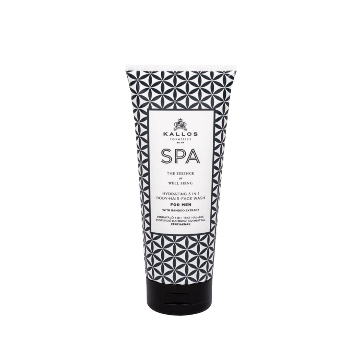 Kallos Cosmetics Hydrating 3 in 1 Shower Gel for Men - Moisturizing Body Wash & Spa Experience