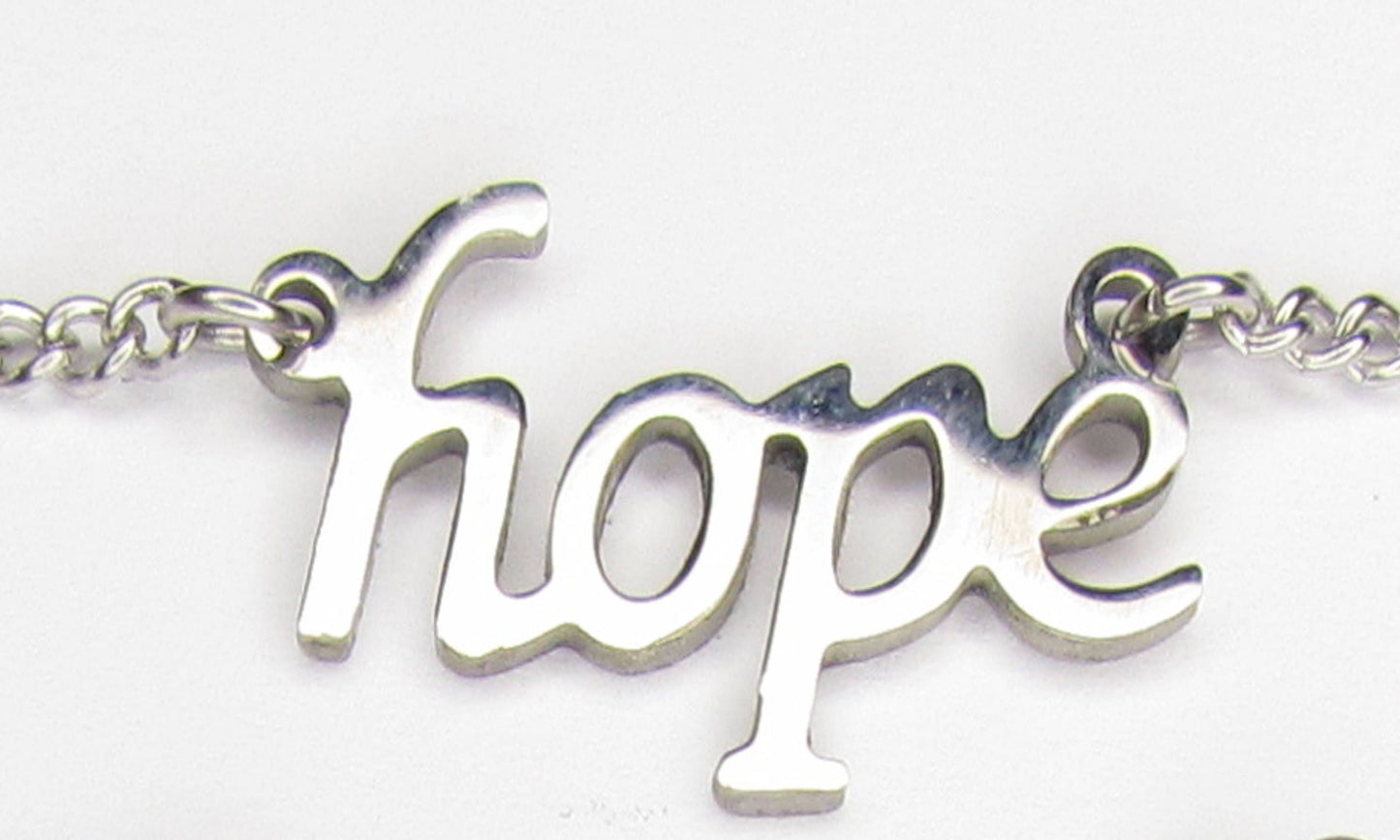 Silver Hope Faith Jesus Choker Necklace Cross Pendant Cutout Necklace Chain for Girls Women Christian Jewelry script jewellery