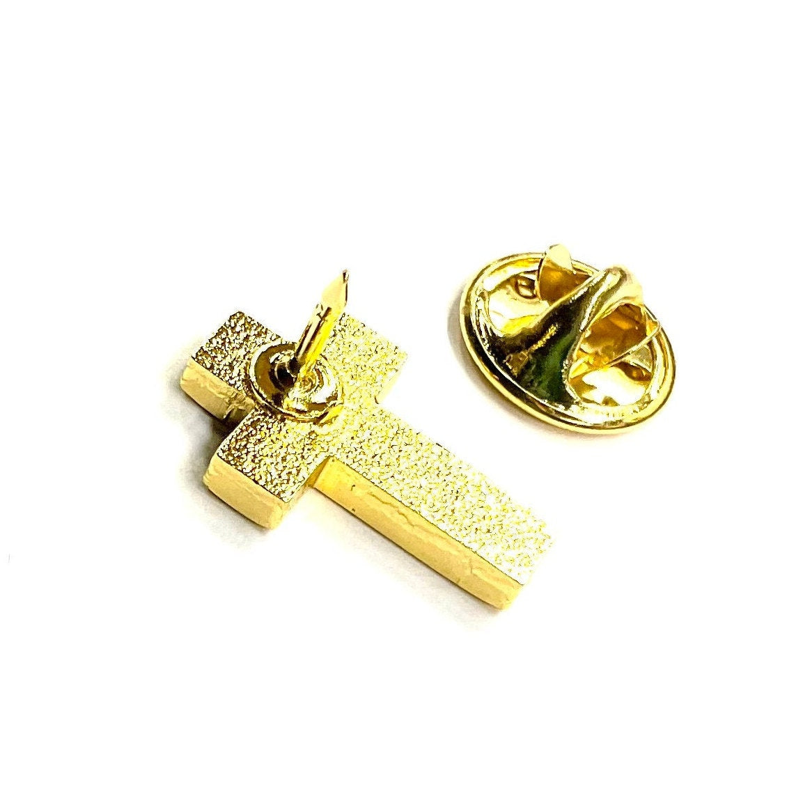 Silver cross lapel pin sweater gold brooch pin hat pin shirt pin tie pin for men man boys women girls catholic crucifix christ jewelry