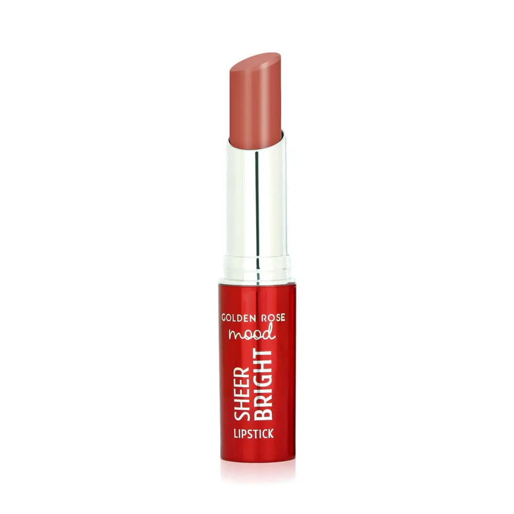 Golden Rose Mood Sheer Bright Lipstick 101 Nude Glow