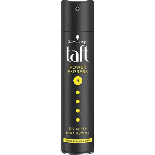 Taft Power Express Hair Styling Spray: 48H Mega Hold & Fast Drying for Ultimate Shine