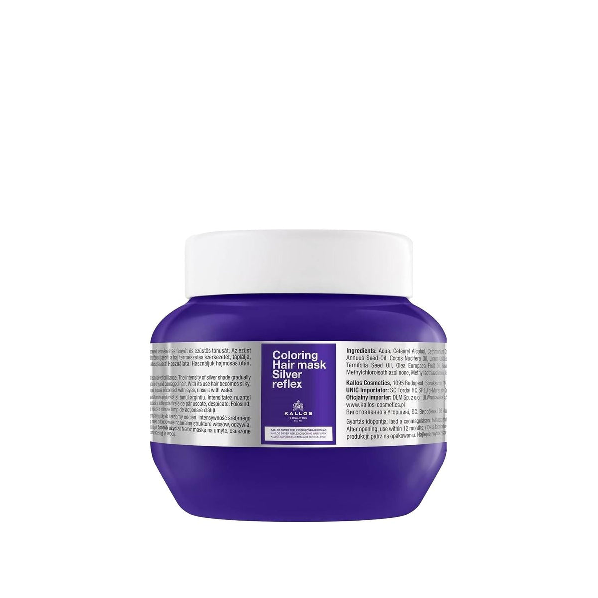 Kallos Cosmetics Purple Hair Mask - Anti-Brassy Treatment for Blonde & Grey Hair, 9.30 fl oz
