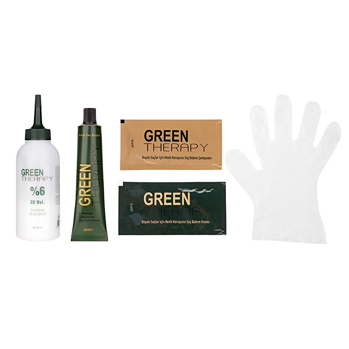 Green Therapy Ammonia-Free Hair Dye - Natural Ingredients, Argan Oil Hair Care, Effective Gray Coverage
