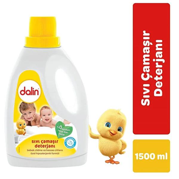 Dalin Baby Laundry Detergent: Hypoallergenic, Dye-Free Liquid for Sensitive Skin - Gentle, Clinically Tested, 1500 ml / 50.72 fl oz Bottle