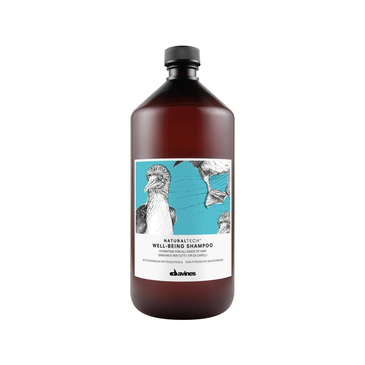 Davines Moisturizing Shampoo for Sensitive Scalp - 1000ml Large Capacity, Hydrating Hair Care