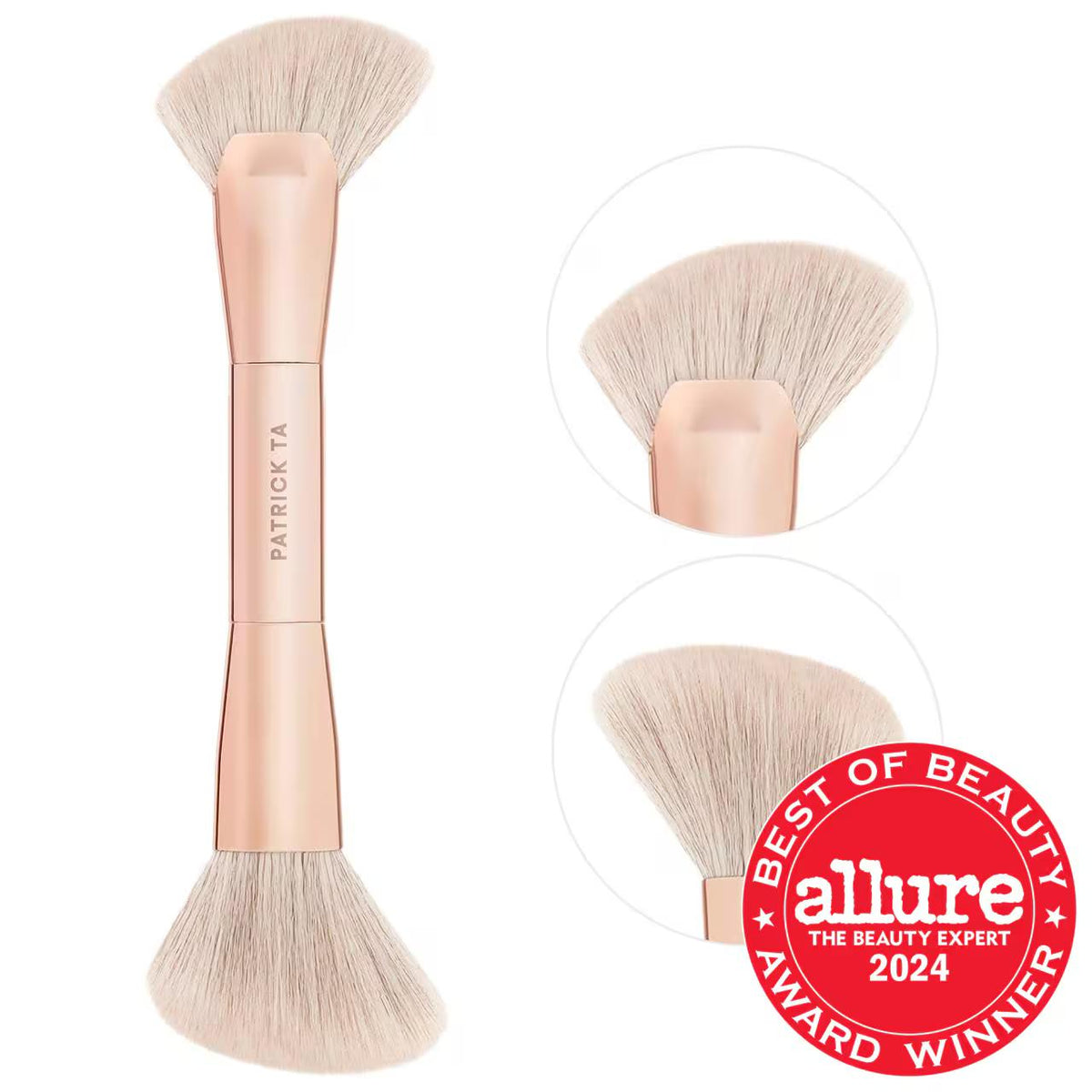 Precision Dual Ended Sculpting Brush by [Brand Name] - Vegan Makeup Brush for Contouring & Highlighting