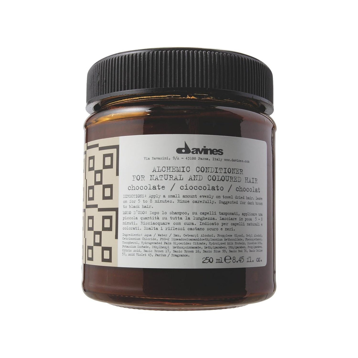 Davines Alchemic Chocolate Hair Cream 8.45 fl oz - Nourishing Treatment for Soft, Healthy Hair