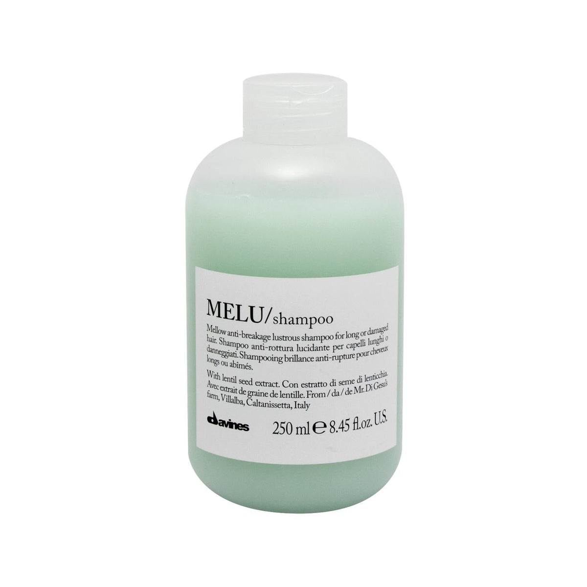 Davines Melu Mellow Shampoo - 250ml, Breakage Prevention & Shine Enhancement for Damaged Hair