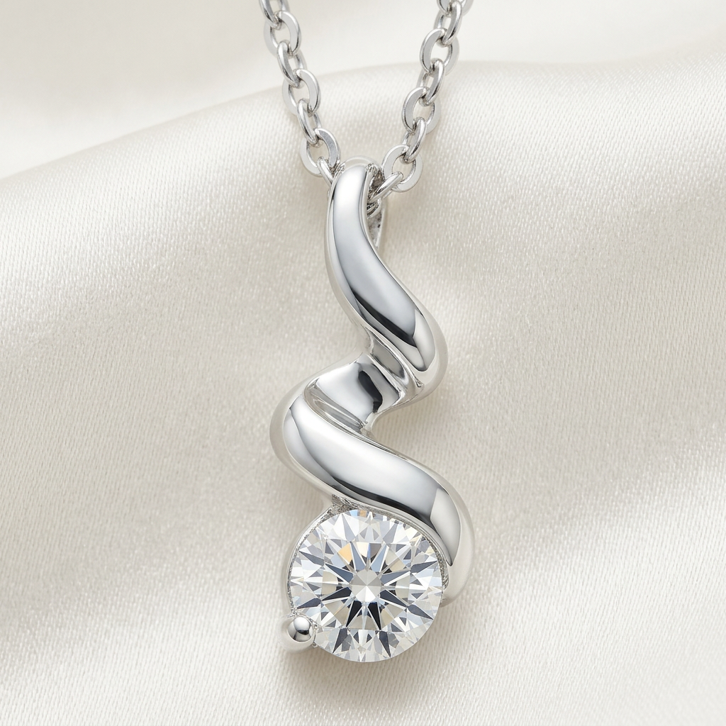 James Avery Finish Twist Pendant in Polished Sterling Silver