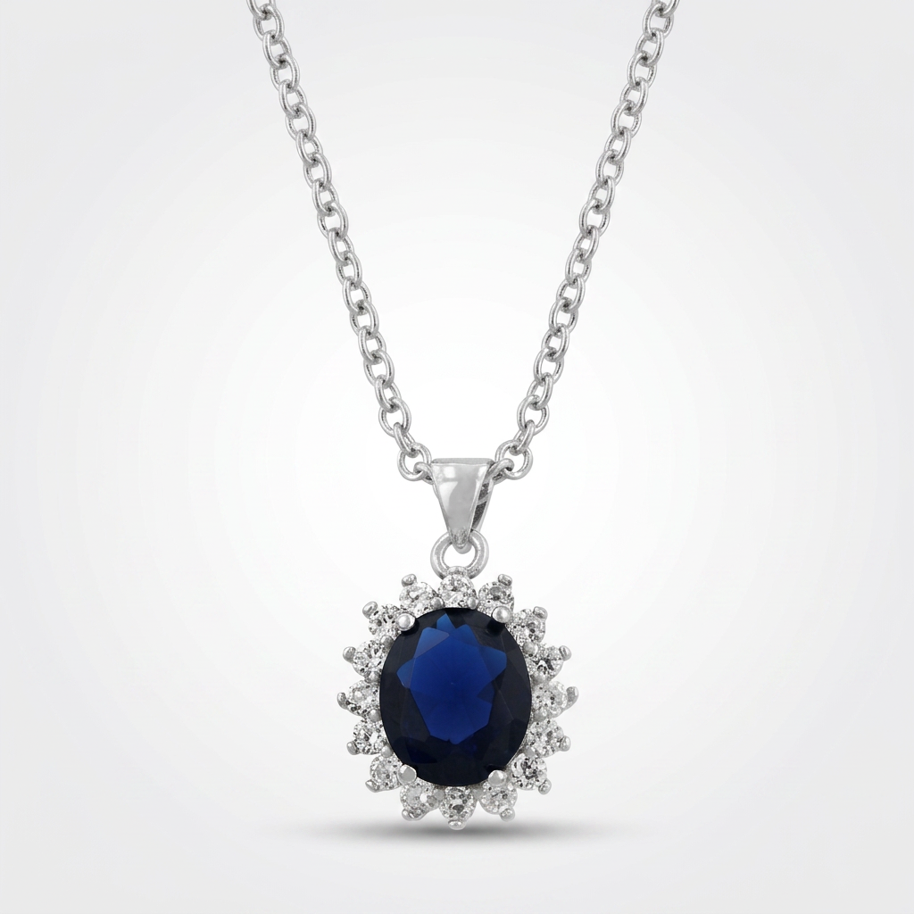 Avera Royal Wedding Pendant Elegant Blue Keepsake Necklace