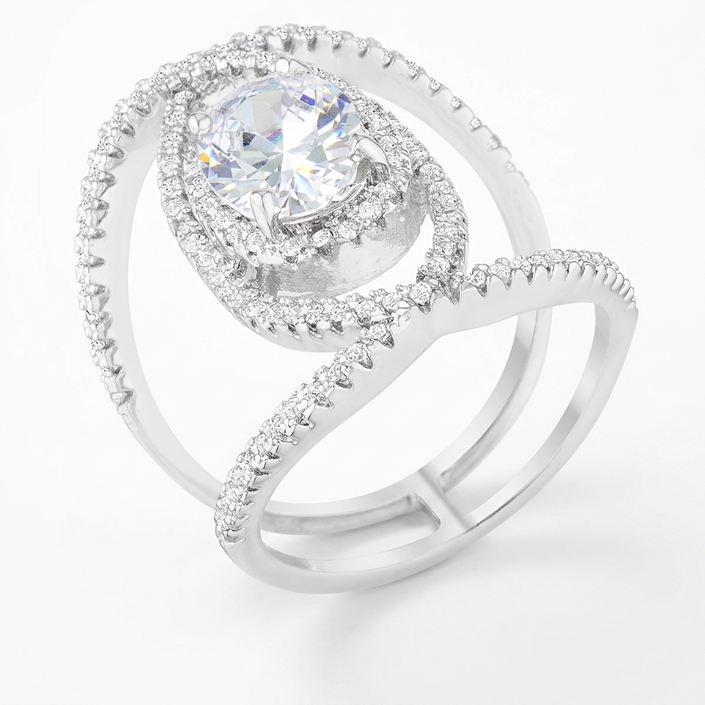Avera Maura 2.4ct Cubic Zirconia Contemporary Cocktail Ring