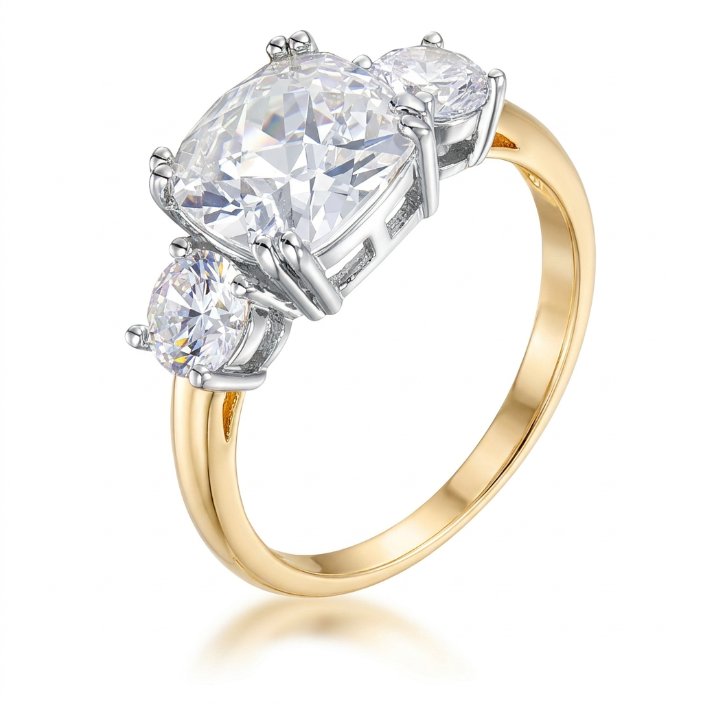 Avera The Cushion Cut Royal Ring in 14k Gold