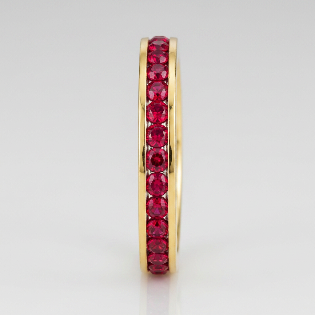 Avera Stylish Stackables Ruby Red Gold Ring
