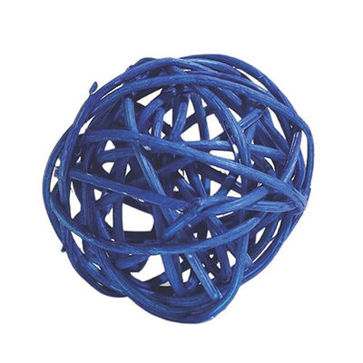 M-Pets Rattan Ball Cat Toy with Bell for Active Play 4cm