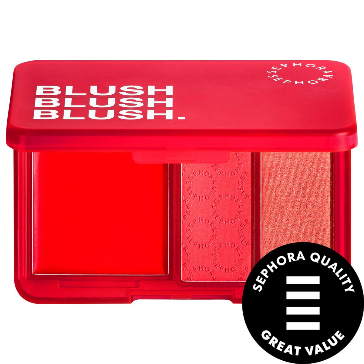 Blush Blush Blush Cream & Powder Palette: Achieve Radiant, Matte & Shimmering Looks with this Highly Pigmented Monochromatic Cheek Palette